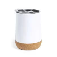 Vaso térmico de acero Barker 330 ml sublimación corcho de acero inox/ corcho, detalle 1