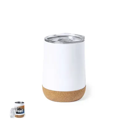 Vaso térmico de acero Barker 330 ml sublimación corcho personalizable
