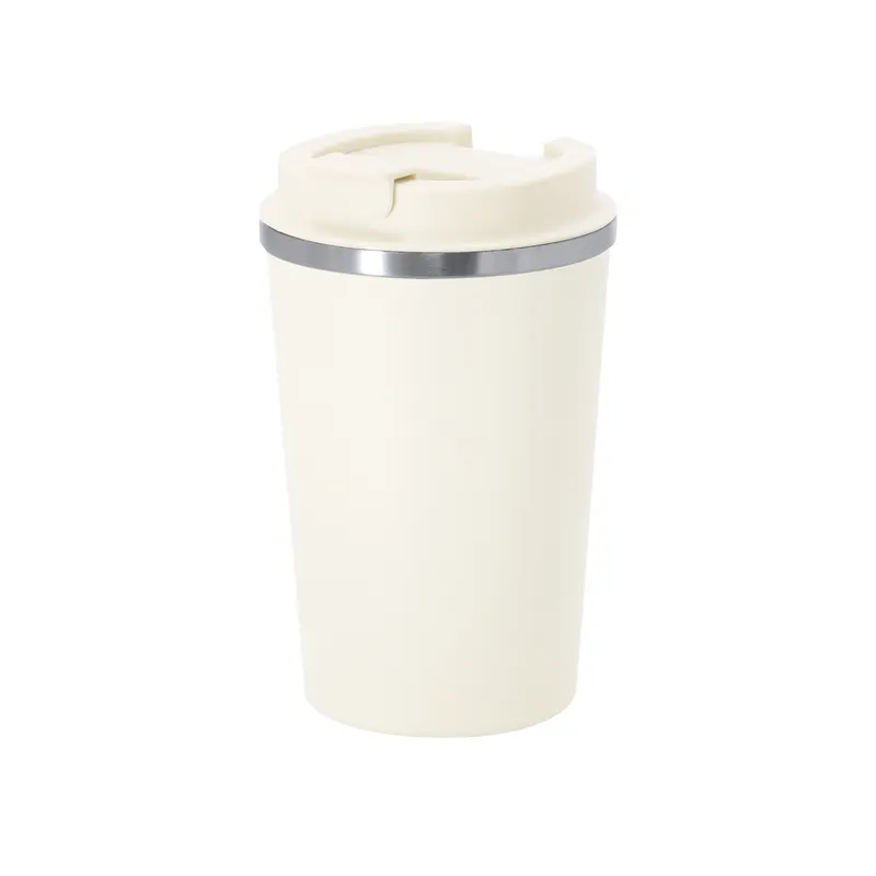 Vaso térmico de acero Vicuit 350 ml mate en natural de acero inox, vista frontal