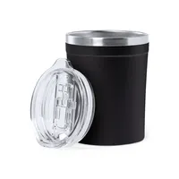 Vaso térmico de acero y PP Harbin 350 ml de acero inox/ interior PP, vista lateral