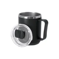 Taza térmica de acero Tikam 350 ml con exterior de PP de acero inox/ interior PP, vista lateral