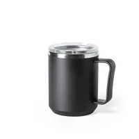 Taza térmica de acero Tikam 350 ml con exterior de PP de acero inox/ interior PP, vista frontal