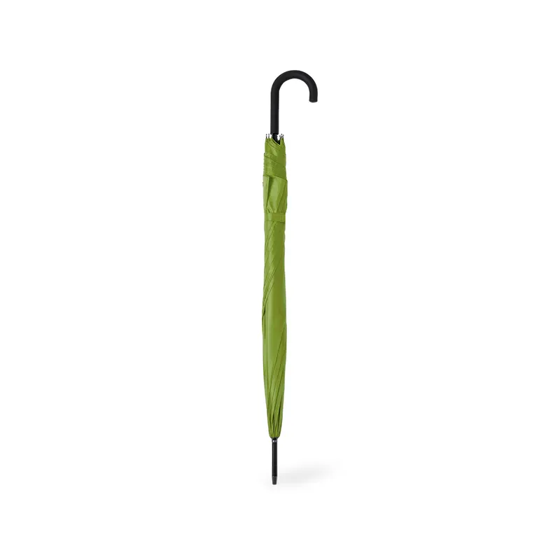 Paraguas XL automático Ø Dolku 130 cm mango curvo en xl verde de pongee 190T, vista frontal