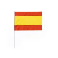 Banderín de España Saraik 29,5 × 20 cm con mástil de poliéster 170T, vista frontal