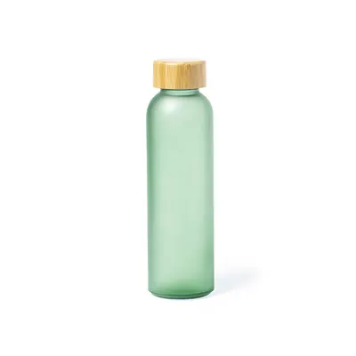 Botella de cristal Eskay 500 ml tapón bambú personalizable