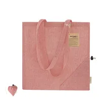 Bolsa plegable de algodón reciclado Biyon 120 g de algodón reciclado 120 g/ m2, vista frontal