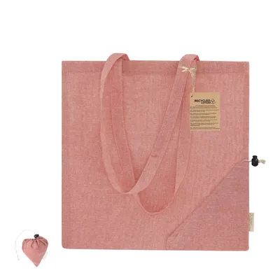 Bolsa plegable de algodón reciclado Biyon 120 g personalizable