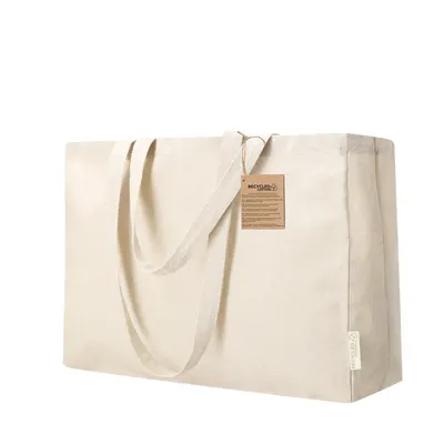 Bolsa de algodón reciclado Framos 240 g con fuelle personalizable