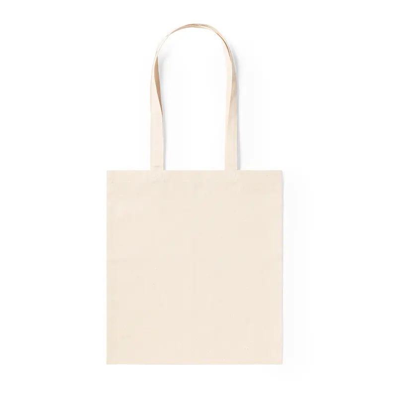 Bolsa de algodón Chidel 280 g natural asas 70 cm en bolsa chidel de algodón 280 g/ m2, vista frontal
