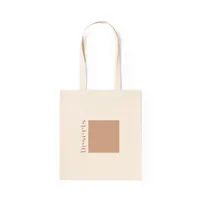 Bolsa de algodón Chidel 280 g natural asas 70 cm de algodón 280 g/ m2, vista lateral
