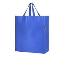 Bolsa de RPET Okada laminado 110 g con fuelle de poliéster RPET laminado, vista frontal