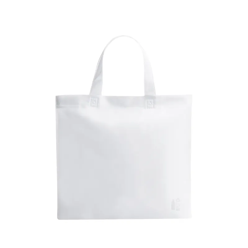 Bolsa non woven de RPET Raduin 70 g asas cortas 36 cm en blanco de non-Woven RPET, vista frontal
