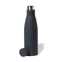 Bidón de acero Garthix tacto goma 700 ml de acero inox, vista lateral