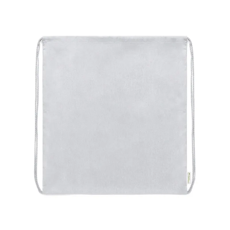 Mochila de cuerdas algodón orgánico Maziu 120 g cordones en blanco de algodón orgánico 120 g/ m2, vista frontal