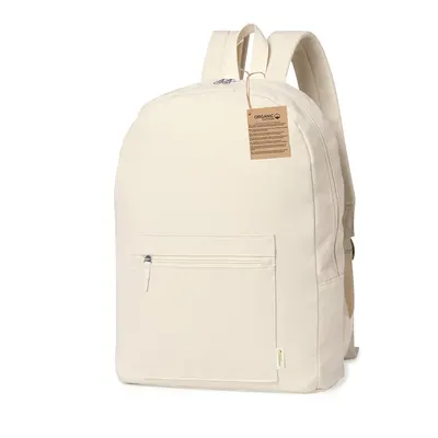 Mochila de algodón orgánico Saunders 320 g con cremallera personalizable