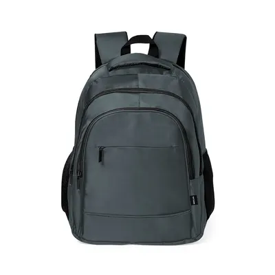 Mochila de nylon reciclado Luffin 420D 3 bolsillos ext. personalizable