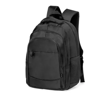 Mochila de nylon reciclado Luffin 420D 3 bolsillos ext. personalizable