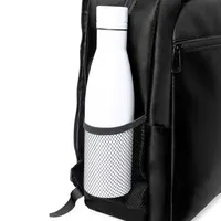 Mochila de nylon reciclado Polack 420D 1 bolsillo ext. de nylon reciclado 420D, vista lateral