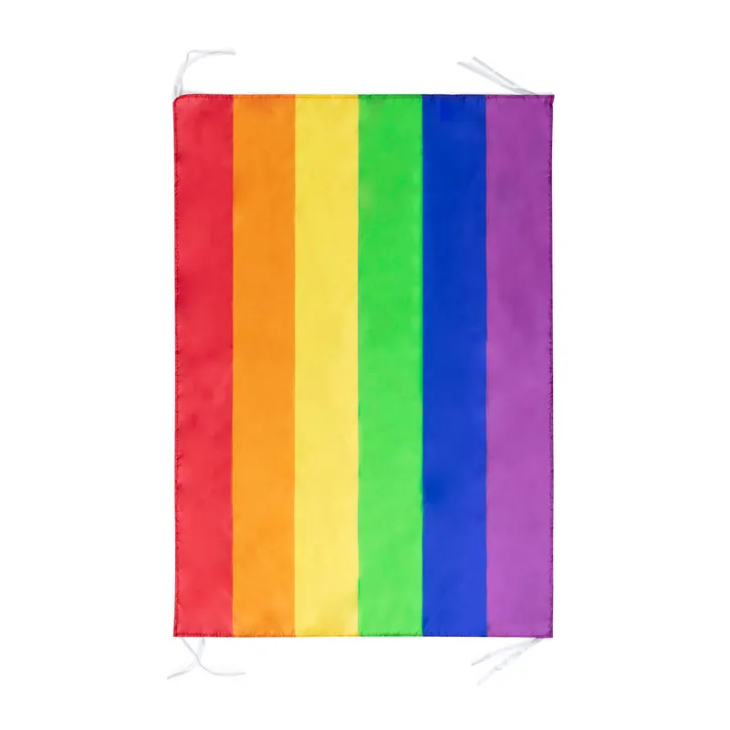 Bandera multicolor de poliéster Zerolox 170D en rainbow de poliéster 170D, vista frontal