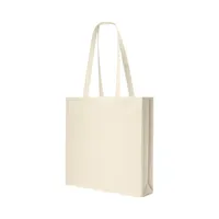 Bolsa de algodón Bidal 220 g con fuelle y asas 60 cm de algodón 220 g/ m2, vista lateral