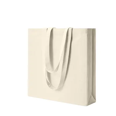 Bolsa de algodón Bidal 220 g con fuelle y asas 60 cm personalizable