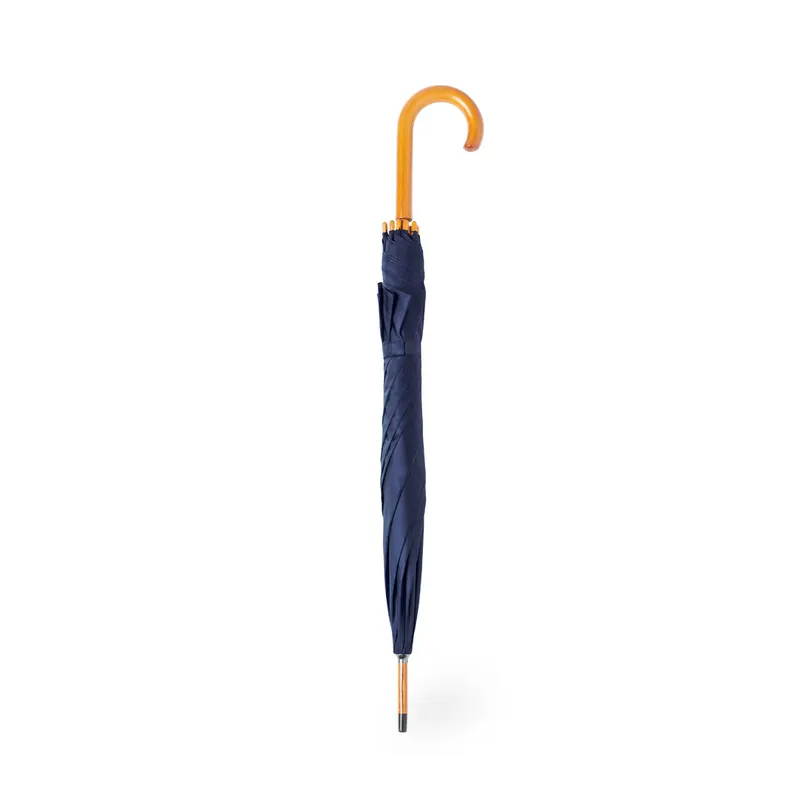 Paraguas automático Ø Lagont 105 cm mango de madera en marino de poliéster 190T, vista frontal