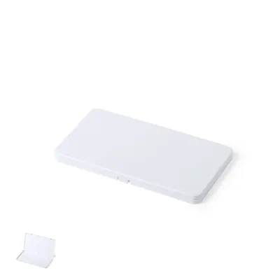 Portatodo de PP Kloe blanco con doble cierre personalizable
