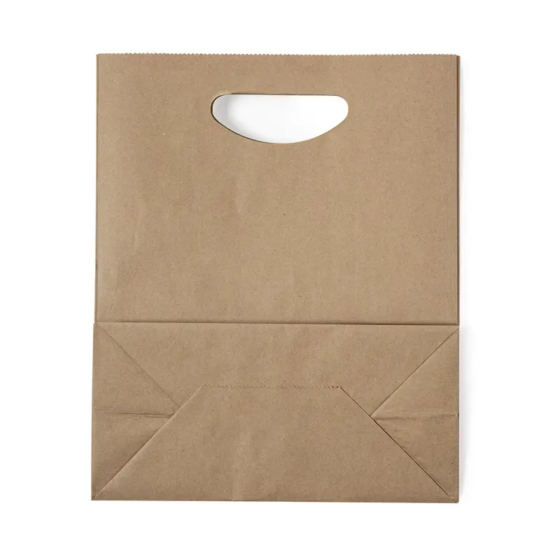 Bolsa de papel reciclado Collins 80 g con asa troquelada en bolsa collins de papel reciclado 80 g/ m2, vista frontal