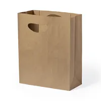 Bolsa de papel reciclado Collins 80 g con asa troquelada de papel reciclado 80 g/ m2, vista lateral