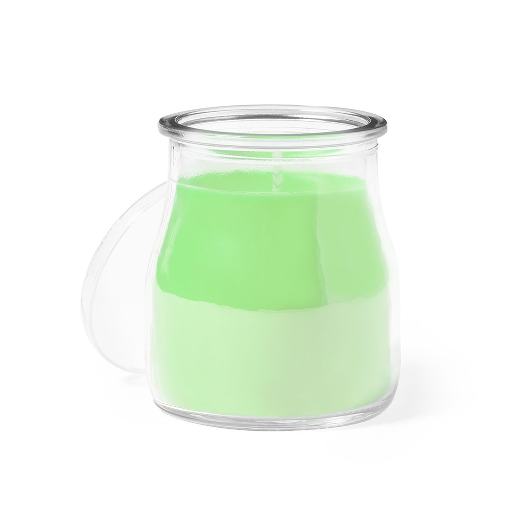Vela aromática Saicer en color verde claro