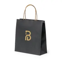 Bolsa de papel Fortis negro 100 g con fuelle de papel 100 g/ m2, vista lateral