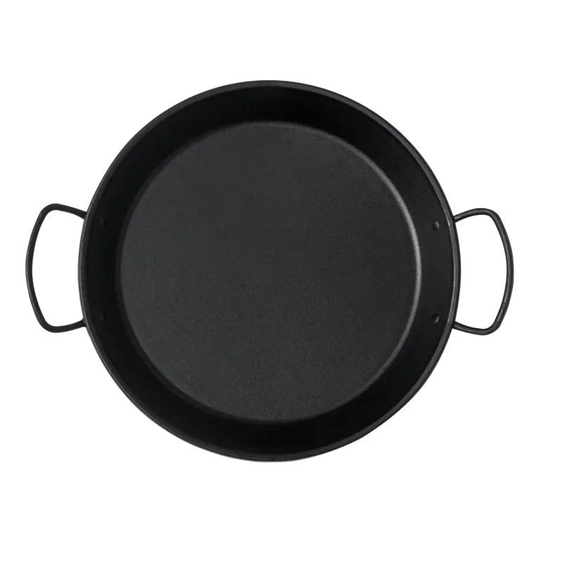 Plato de PP Abanda en negro de PP, vista frontal