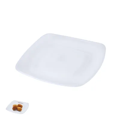Plato plano PP cuadrado personalizable
