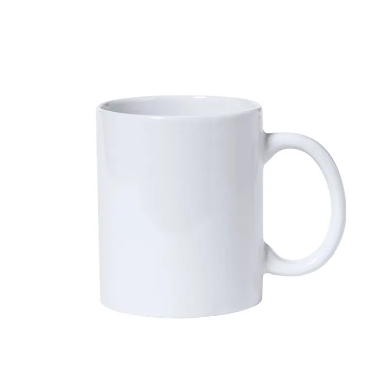 Taza de cerámica Impex 370 ml en blanco de cerámica, vista frontal