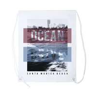 Mochila de cuerdas Spook 210T sublimable de poliéster 210T, vista lateral