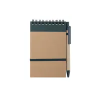 Libreta de anillas cartón reciclado Ecocard con bolígrafo