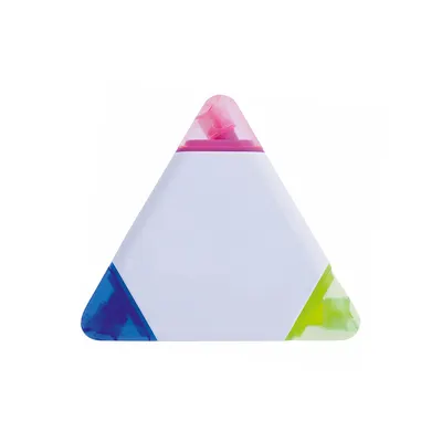Subrayador fluorescente de tres colores triangular personalizable