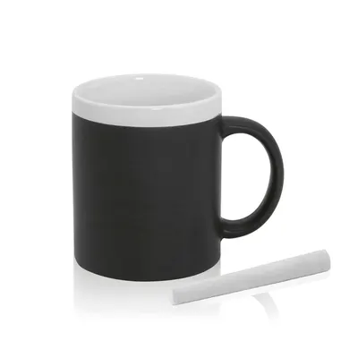 Taza de cerámica Colorful 350 ml pizarra con tiza personalizable