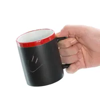 Taza de cerámica Colorful 350 ml pizarra con tiza de cerámica, vista lateral