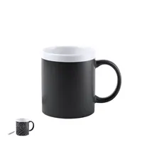 Taza de cerámica Colorful 350 ml pizarra con tiza de cerámica, vista frontal