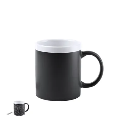 Taza de cerámica Colorful 350 ml pizarra con tiza personalizable