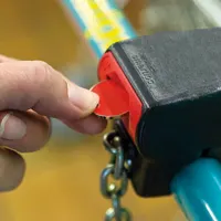 Llavero metálico Euromarket con moneda extraíble de metal, detalle 2