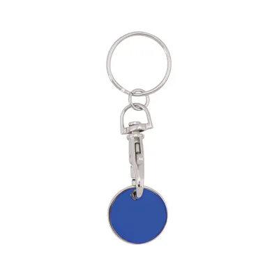 Llavero metálico Euromarket con moneda extraíble personalizable