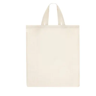Bolsa de algodón 105 g con asas cortas 35 cm personalizable