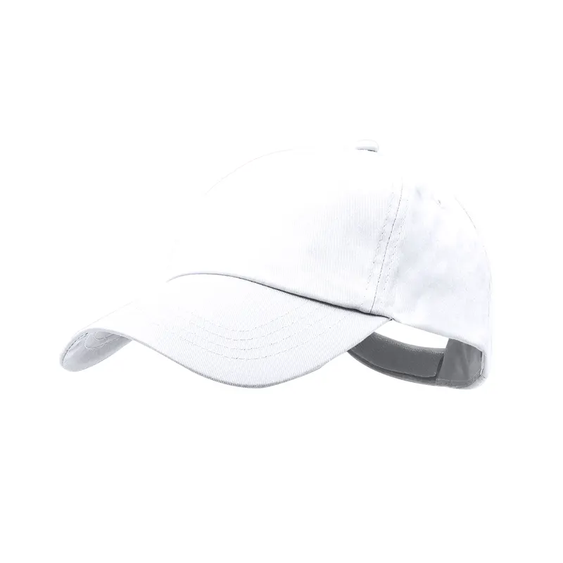 Gorra Sportkid 5 paneles algodón niño en blanco de algodón, vista frontal