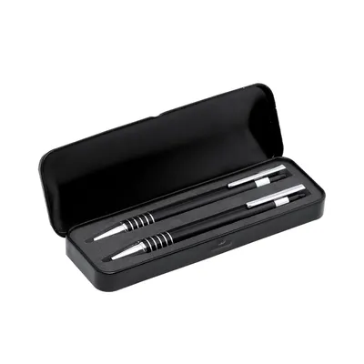 Set bolígrafo y portaminas en estuche metálico Sheridan personalizable