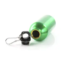 Bidón de aluminio Mento 400 ml con mosquetón de aluminio, detalle 1