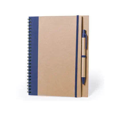Libreta de anillas cartón reciclado con soporte personalizable