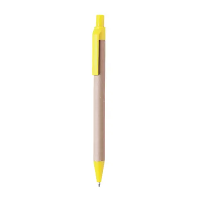 Bolígrafo pulsador de cartón reciclado Tori personalizable