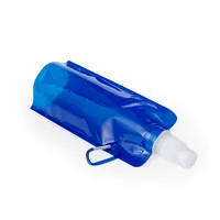 Bidón de PET Boxter flexible 400 ml con mosquetón de PET, vista lateral